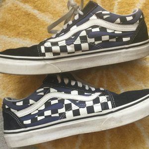 Blue Checkered Old Skool Vans